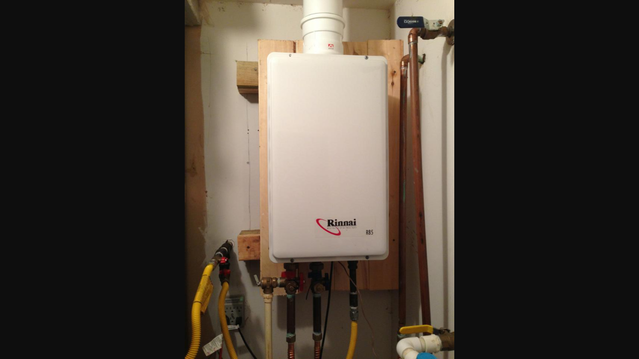 Rinnai tankless water heater installation